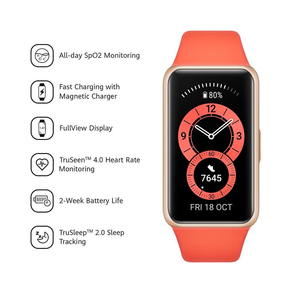 - Huawei Band 6 - Fitness Tracker Amber Sunrise -
