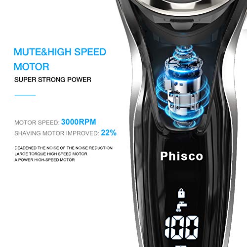 - Phisco RMS8112 | Electric Shaver | Cordless & Rechargeable | Waterproof Design -