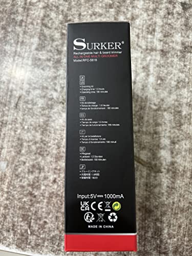 - Surker Beard Trimmer Kit | Professional Hair Clipper | Cordless Grooming Kit 7 in 1 -