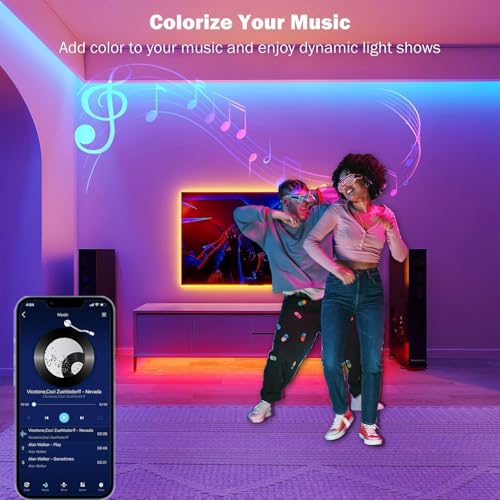 - Keepsmile Led Strip Lights | 30M(2 Rolls of 15M) | Bluetooth Smart App Control -