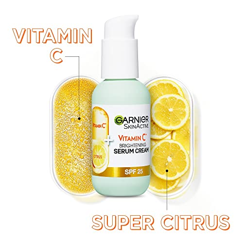 - Garnier Vitamin C Serum Cream | 2in1 Formula With 20% Vitamin C serum & SPF 25 Moisturiser -