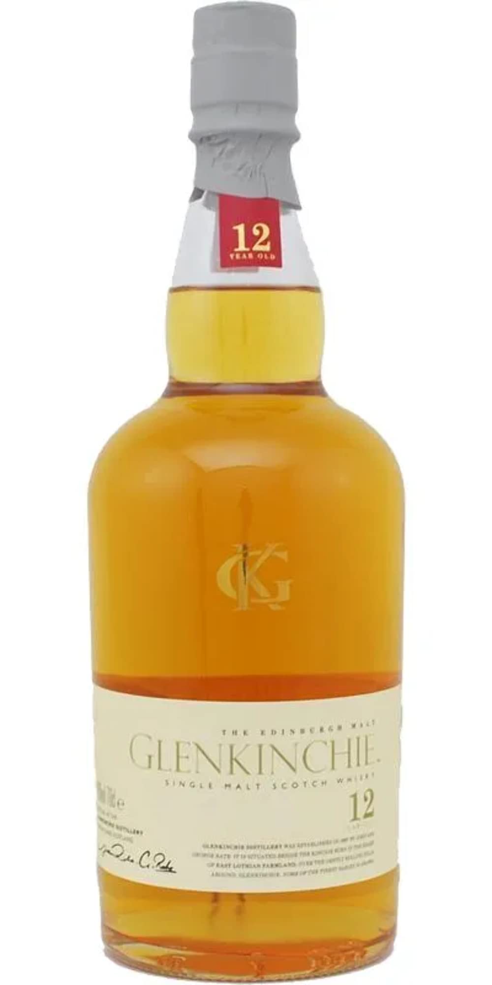 - Glenkinchie 12 Year Old Single Malt Scotch Whisky | 43% Vol | 70cl | Light Bodied -