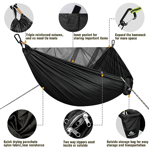 - NATUREFUN Travel Bug Net Camping Hammock | 300kg Load Capacity,(290 x 140 cm) -