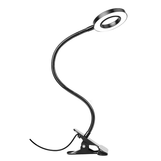 - Woputne Desk Lamp Clip Light, 10 Dimmable Brightness 3 Light Modes Reading Light