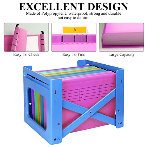 A4 Suspension Files for Filing Cabinet Files Hanging Filing Folders,34.8cm*24.5cm Box Filing Storage Folders Interior Folders for Paperwork Office Home School (10)