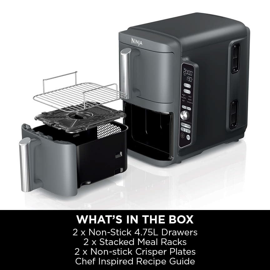 - Ninja Double Stack XL Air Fryer | Vertical Dual Drawer AirFryer -