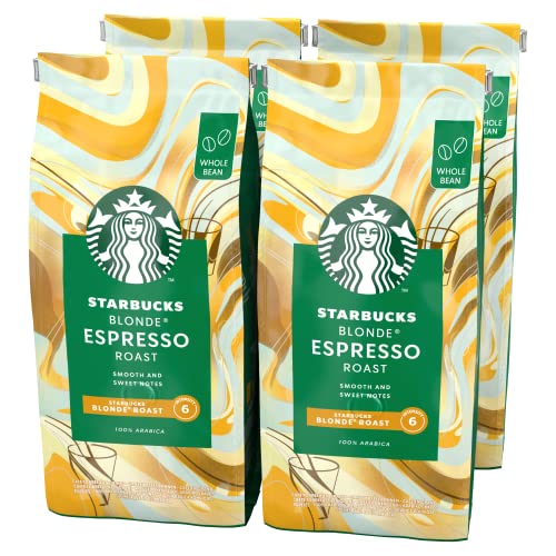 - STARBUCKS | Blonde Espresso Roast | Blonde Roast | Whole Bean Coffee 450g (Pack of 4) -