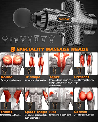- Massage Gun | ALDOM Massage Gun | Deep Tissue Percussion Massager | 30 Speeds -