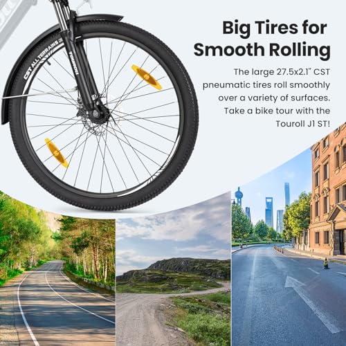 - Touroll Electric Bike | J1/J1 ST Pedal Assist City E Bike | 27.5" | Electric Bicycle -