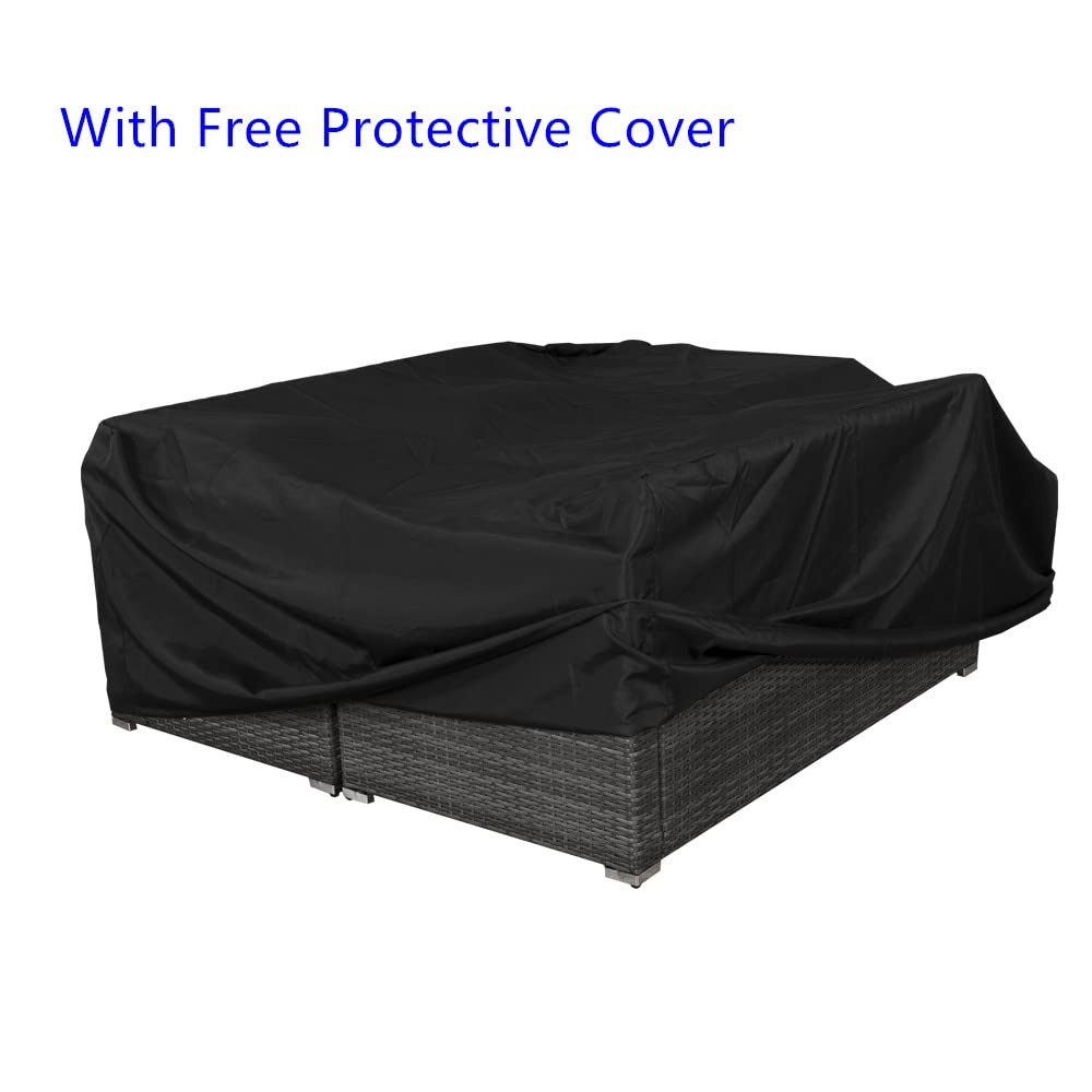 - Panana 4 Seater | Rattan Furniture Set | Lounge Corner Sofa Set -