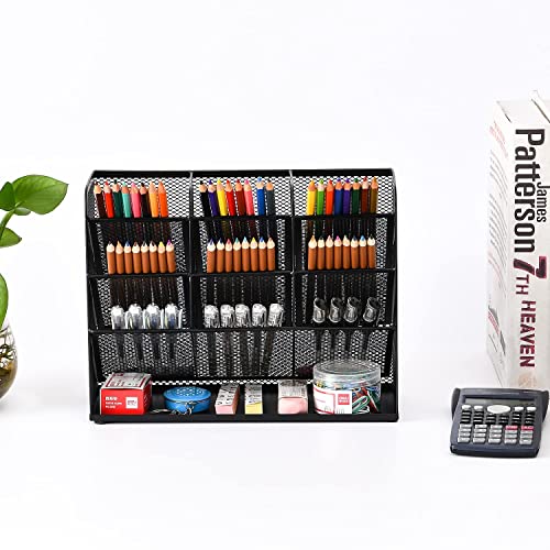- Marbrasse Mesh Desk Organiser | Multi-Functional Pen Holder | Desktop Stationary Organiser -