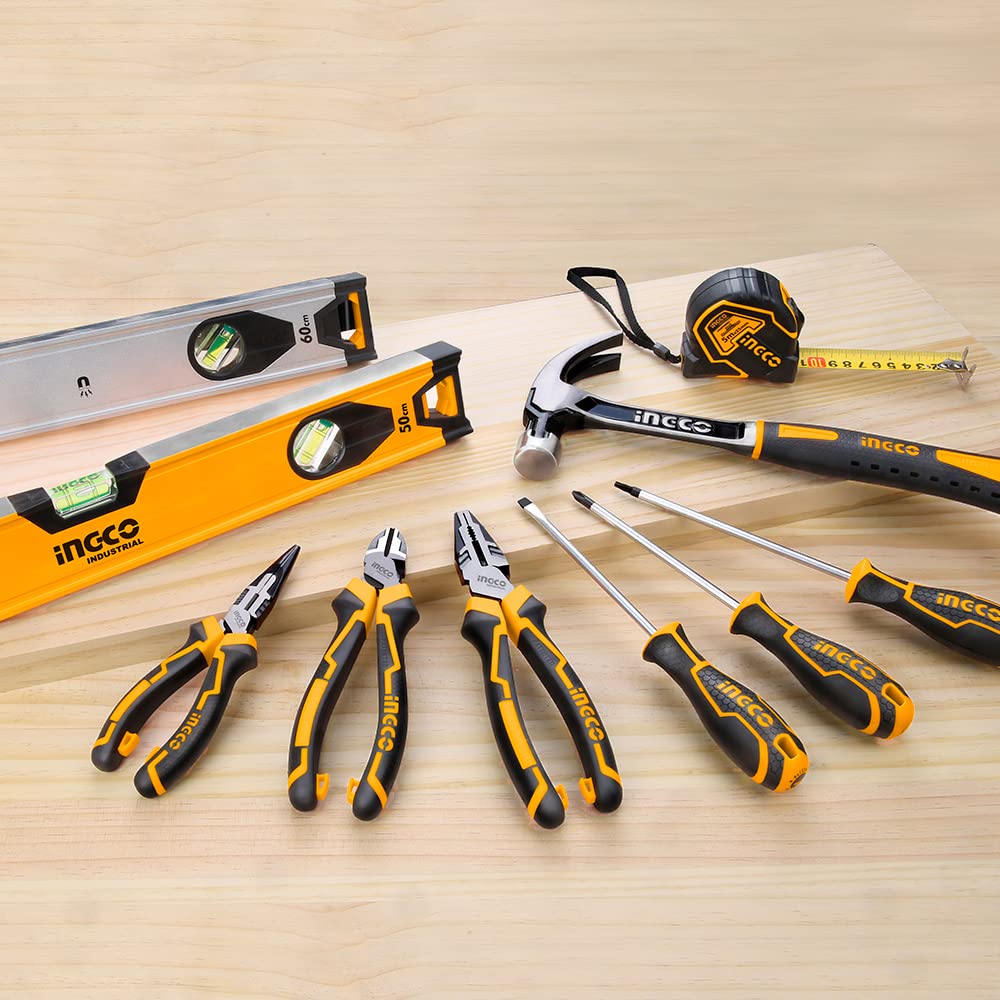 - INGCO 3Pcs High Leverage Pliers Set | 8" Combination Pliers | 7" Diagonal Cutting Pliers | 6" Long Nose Pliers -