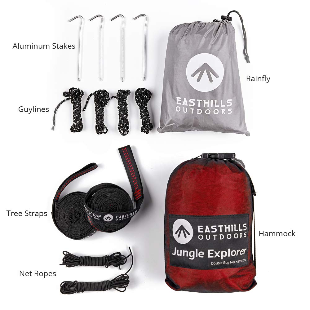 - Easthills Outdoors Jungle Explorer Double Camping Hammock | Ripstop Parachute Nylon Camping Outdoor Hammocks -