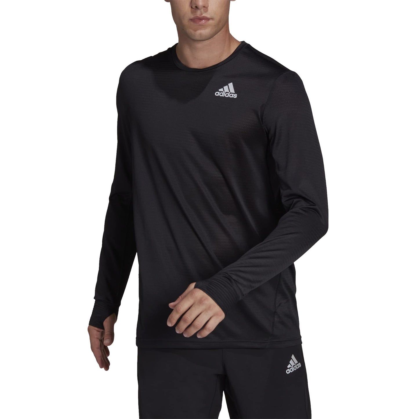Adidas H58590 OTR LONG SLEEVE Sweatshirt Men's black/REFLECTIVE SILVER S