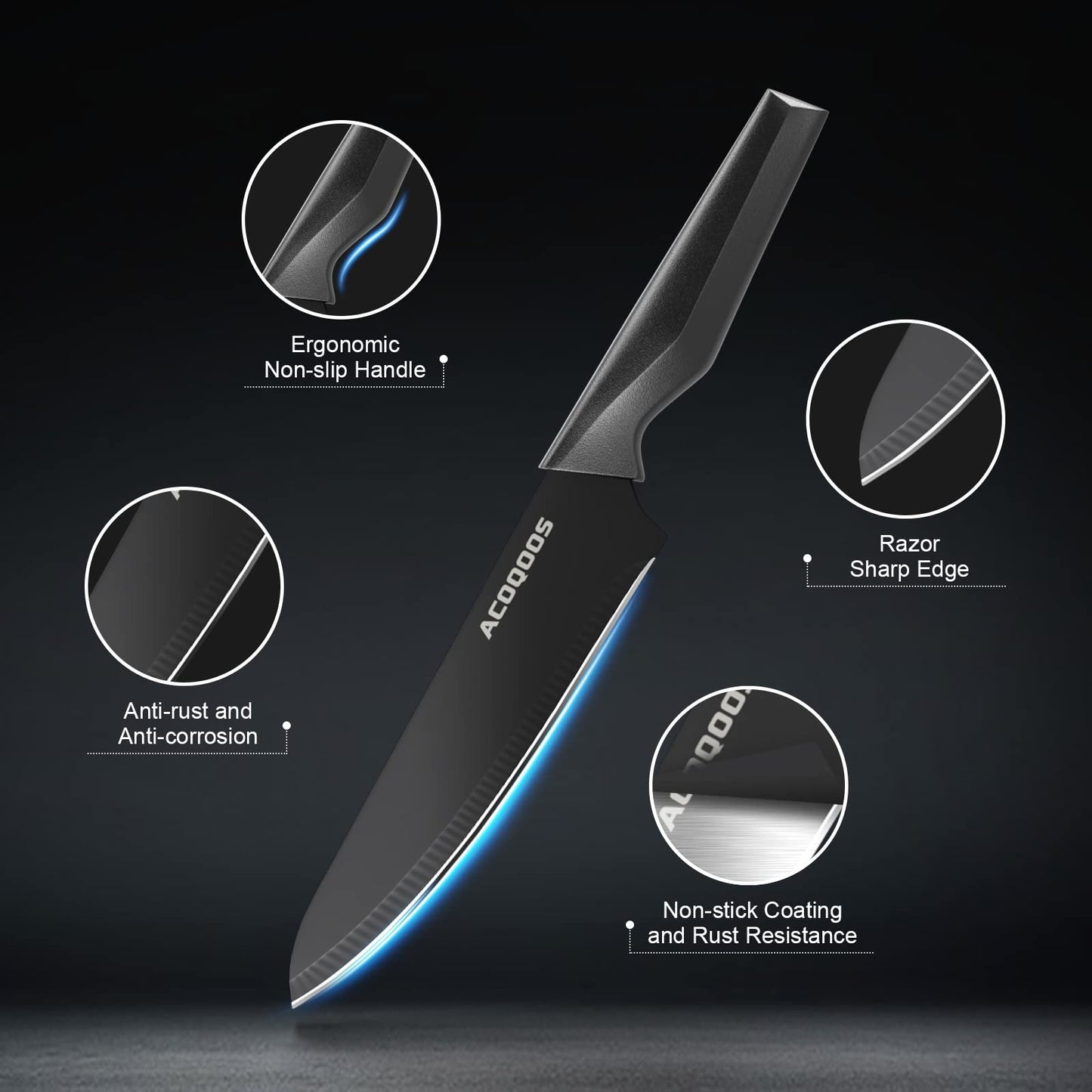 - Knife Set with Block | 14 Piece with Built-in Sharpener | Kitchen Knives for Chopping -