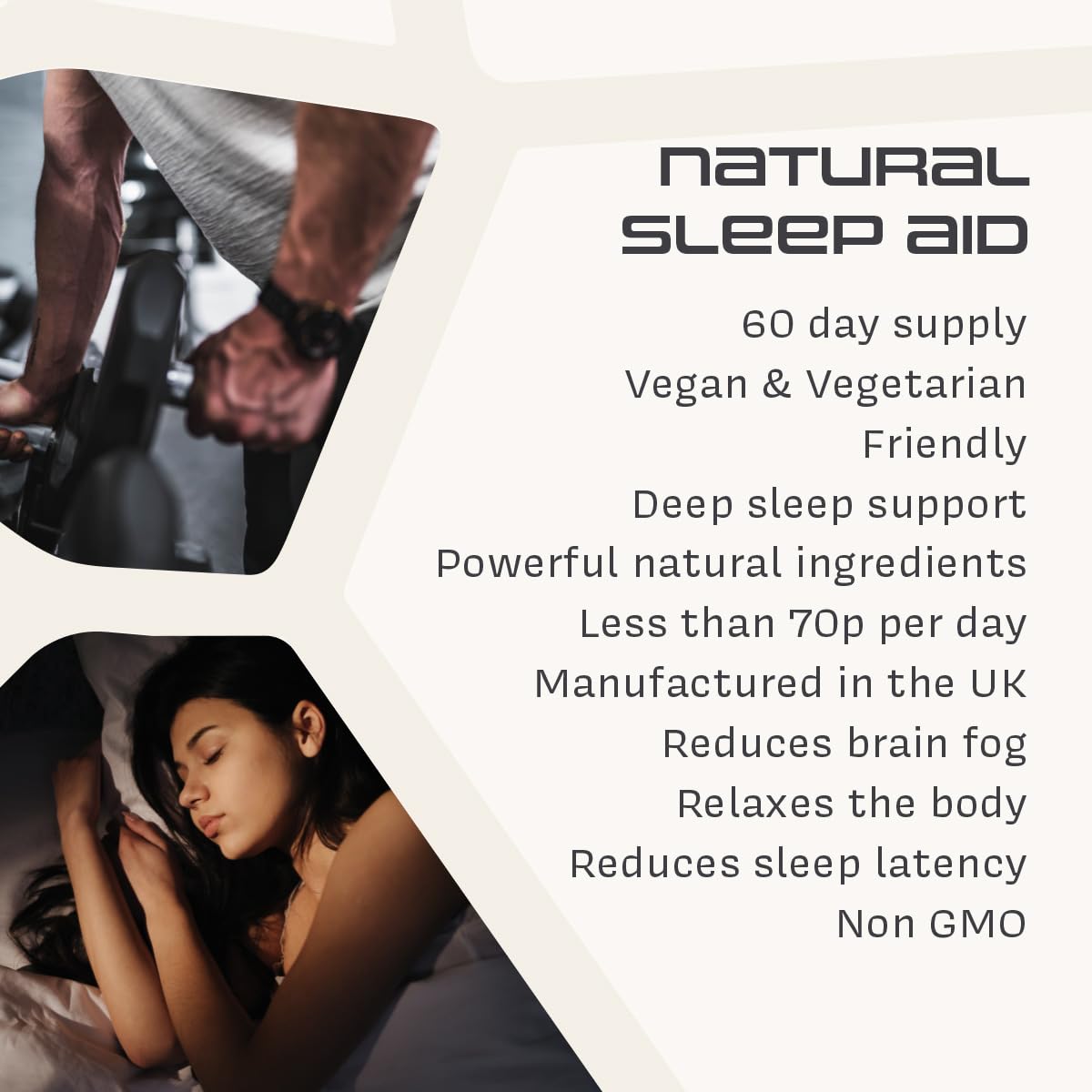 Cell Evolution Reset, Sleep Aid Supplement, Magnesium Bisglycinate, Inositol, Pantothenic Acid, Zinc and Vitamin B6, Sleep Supplements for Adults, Deep Sleep, Sleeping Tablets, 120 Capsules