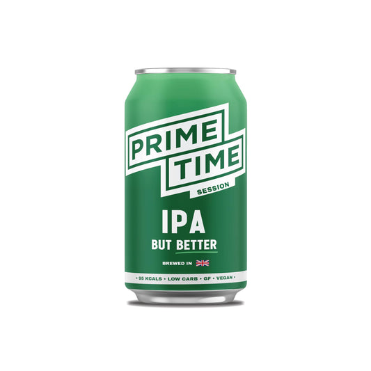 - Prime Time IPA  | Full-Flavoured and Full-Strength Beer - 30% Fewer Calories - Light, Crisp, and Refreshing - Vegan-Friendly, Gluten-Free, Low-Sugar - 12 x 330ml Cans
