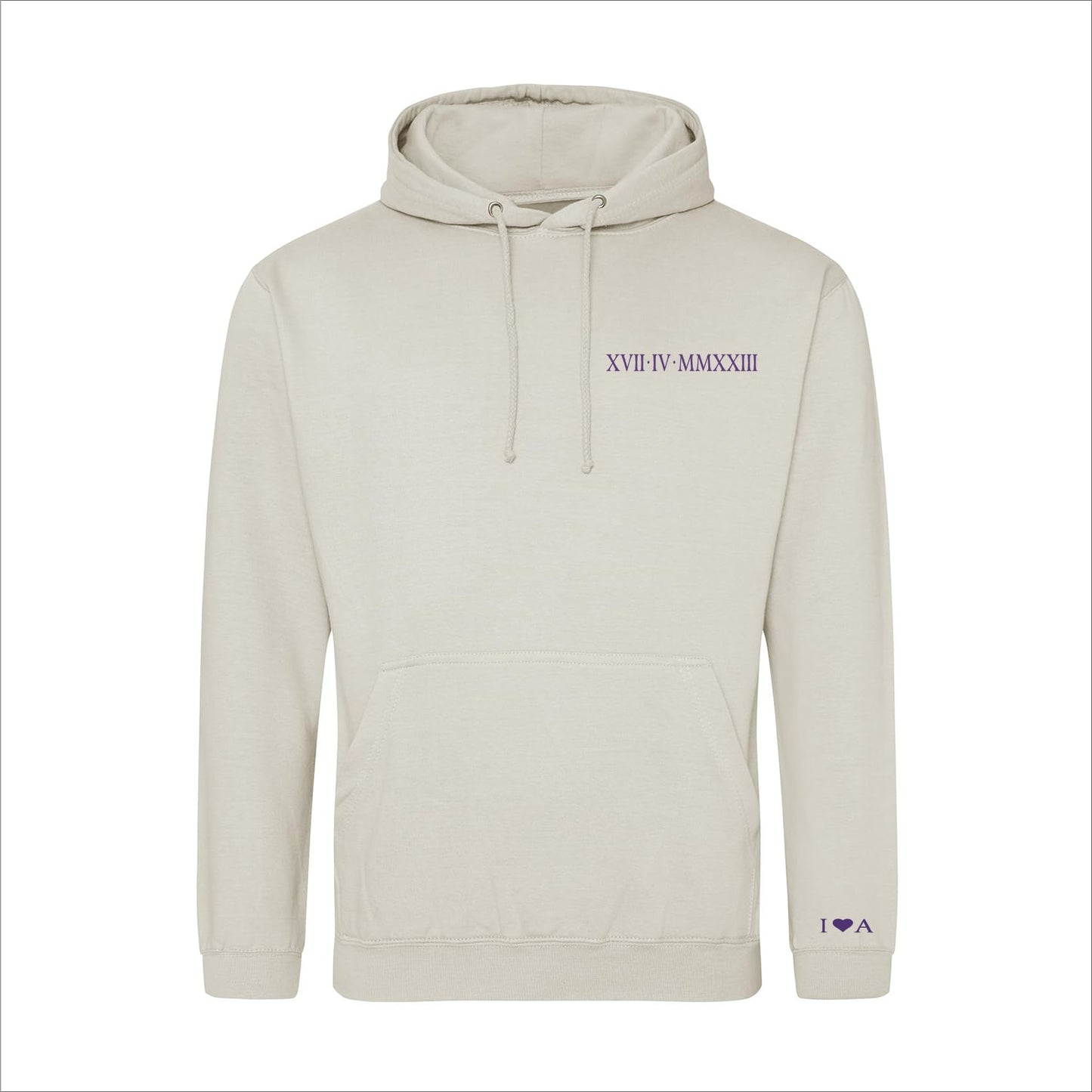 - Unisex Custom Embroidered Roman Numerals Hoodie, Anniversary, Birthday, Couples matching hoodie -