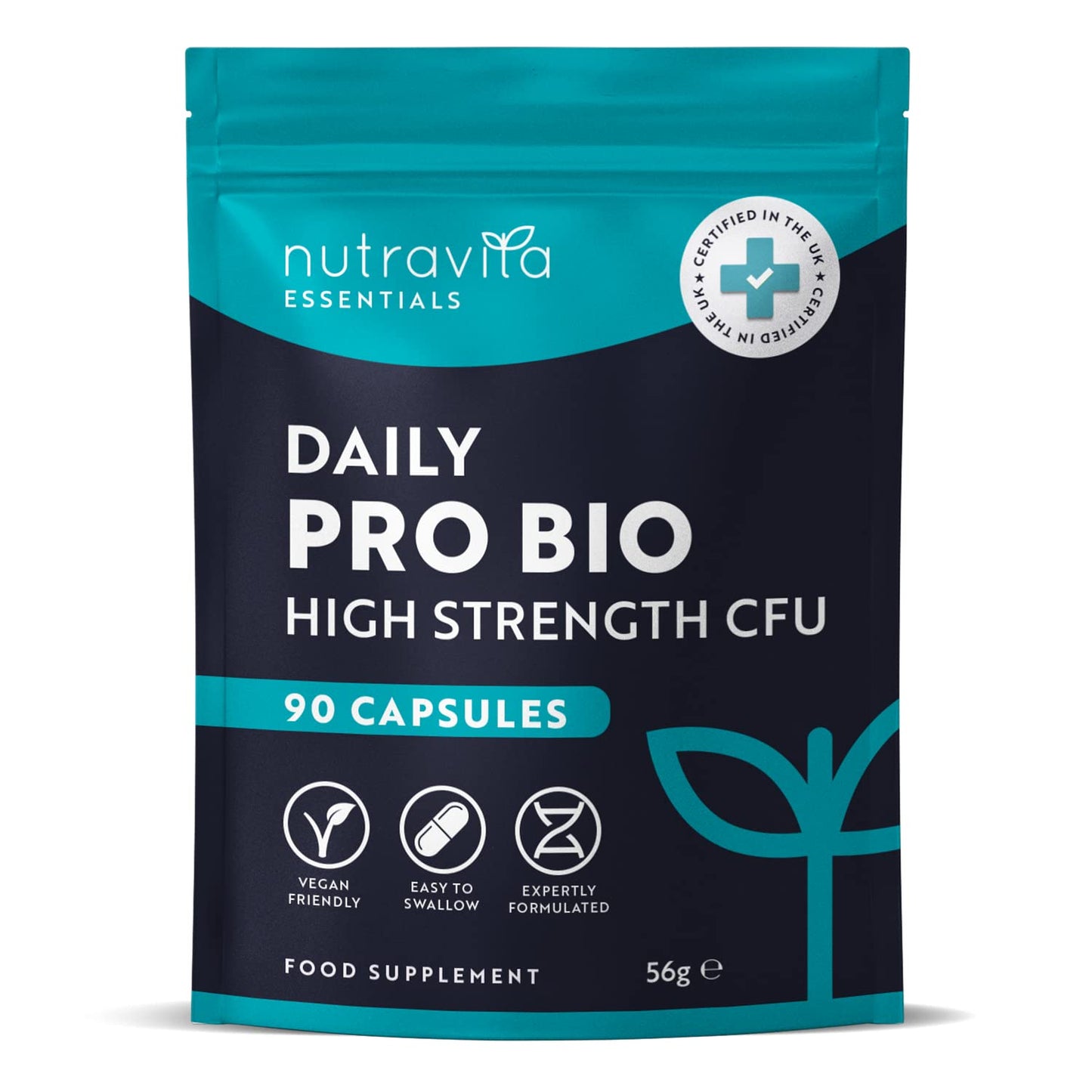 - Probiotics for Gut Health | 90 Vegan Capsules (Not Tablets) for Bloating Relief -