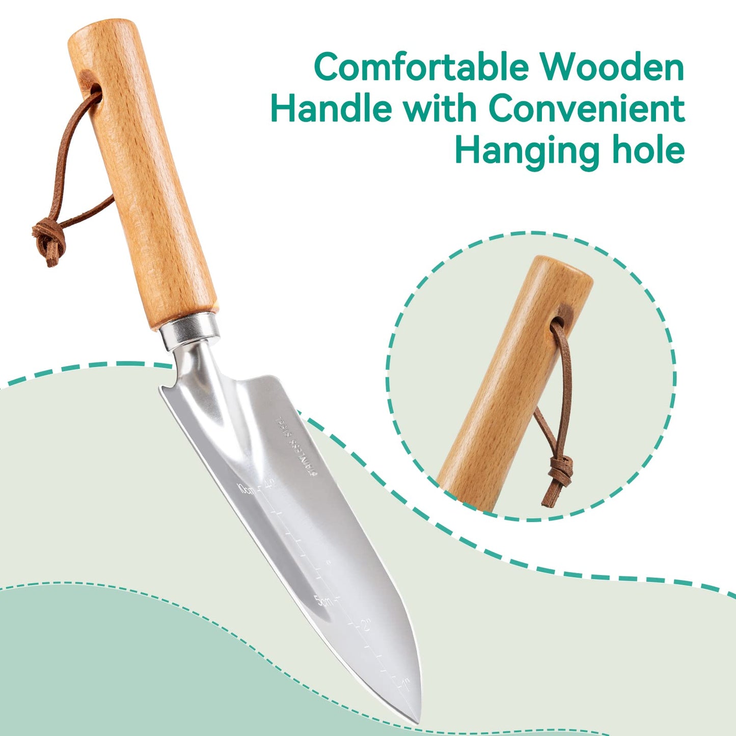 - Grenebo Gardening Tools | 3-Piece Heavy Duty Garden Hand Tools Set -