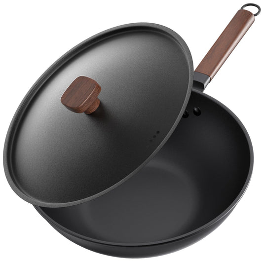 - Jobin 33cm/5.6L Non Stick Wok With Lid -