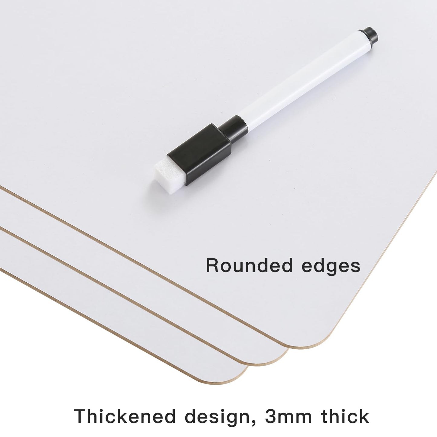 CRESZZLE 2-Pack Small Whiteboard Set - 8.2x11.8 Inch Double-Sided Mini Whiteboards with 2 Pens and 2 Erasers - Portable, Durable White Boards for Students, Classroom, Home, and Office