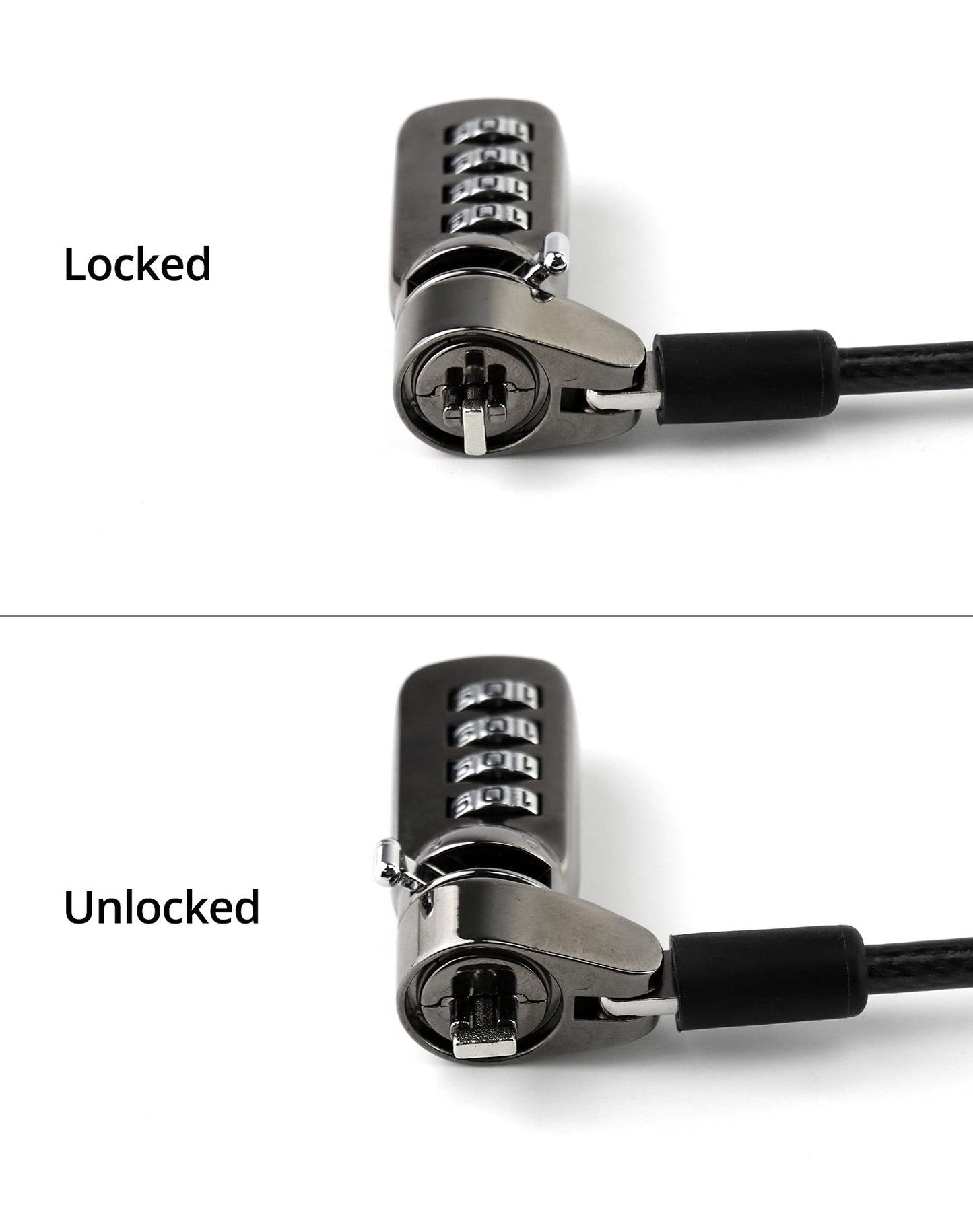 - QWORK® Laptop Lock | T-Bar Locking Mechanism | 4 Digit Password Protection -