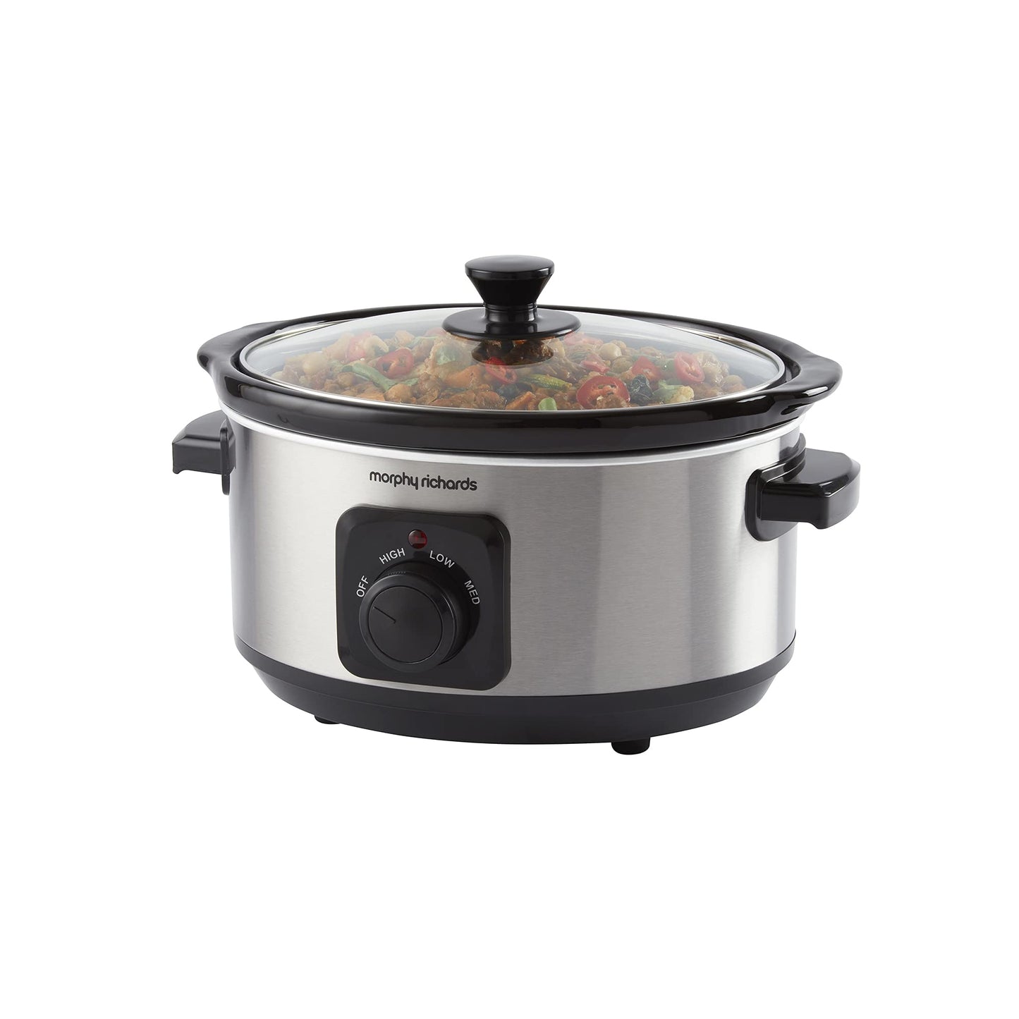 - Morphy Richards 3.5L Stainless Steel Slow Cooker | 3 Heat Settings | One Pot Solution -