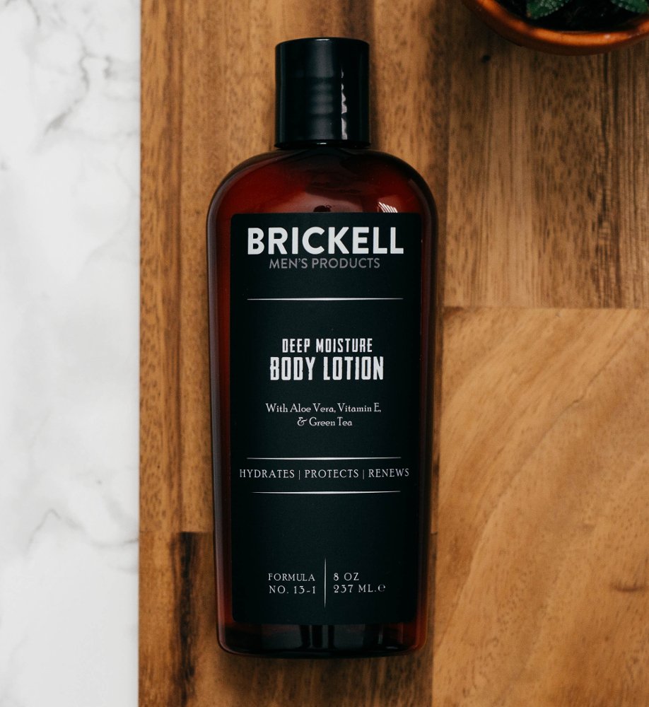 Brickell Men's Deep Moisture Body Lotion for Men, Natural and Organic Protects and Hydrates Dry Skin, 237 ml, Scented…