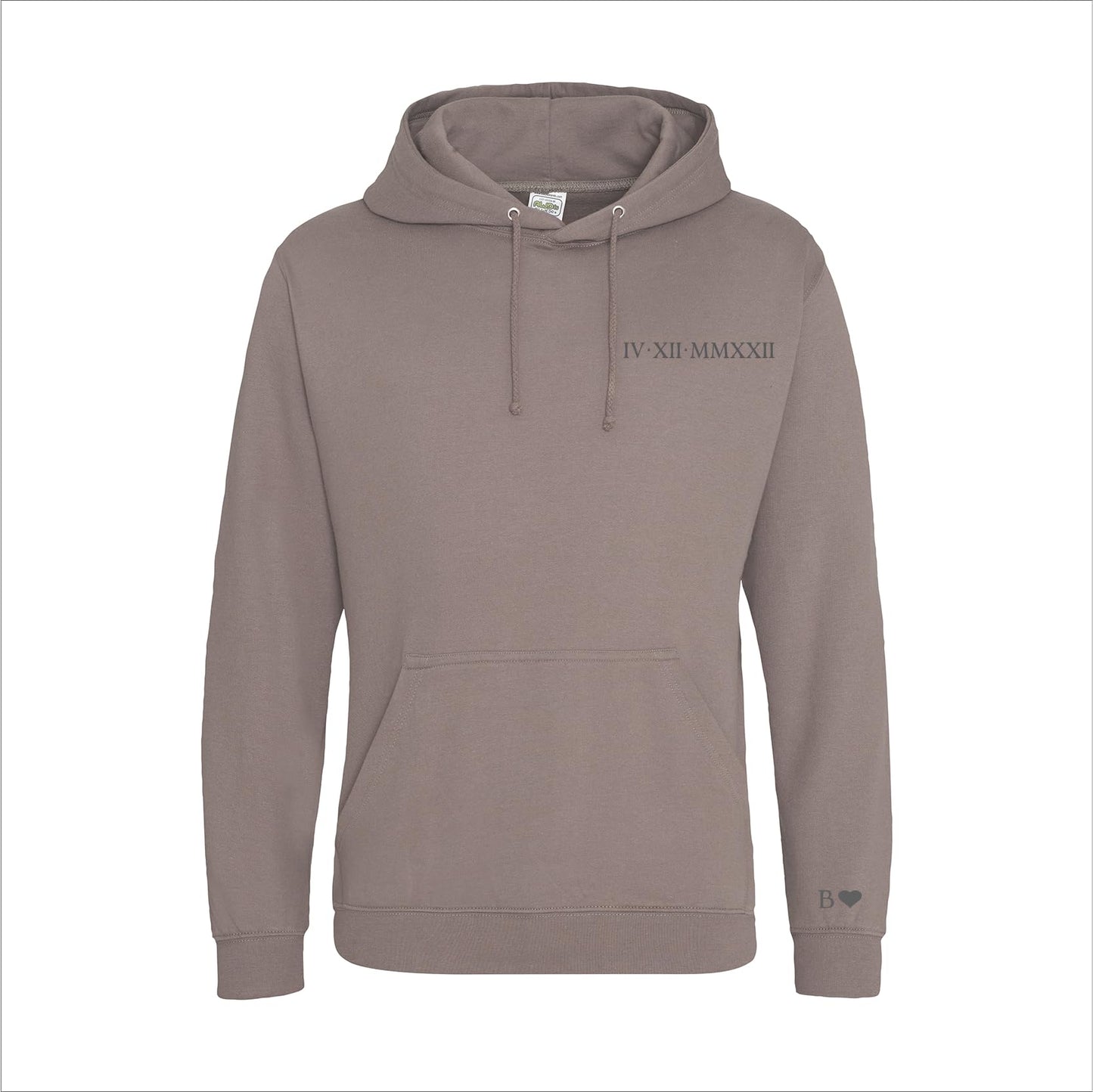 - Unisex Custom Embroidered Roman Numerals Hoodie, Anniversary, Birthday, Couples matching hoodie -