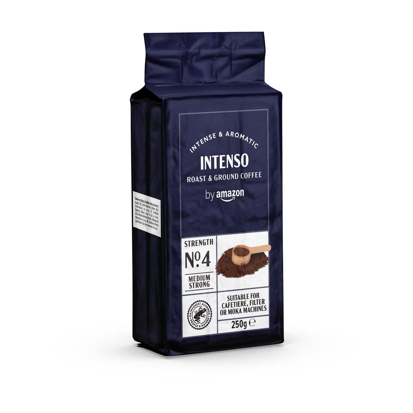 by Amazon Ground Coffee Caffè Intenso, Light Roast,1kg (4 Packs of 250g) - Rainforest Alliance Certified