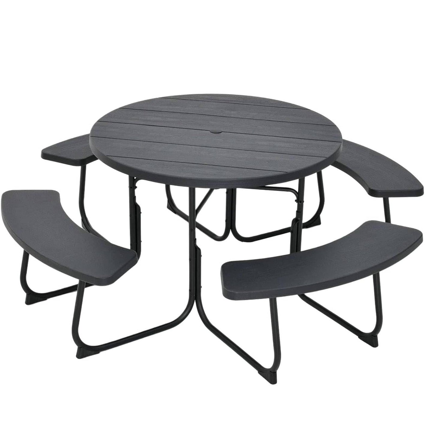 - TANGZON 8 Seater Picnic Table and Bench | Round/Square Camping Table -