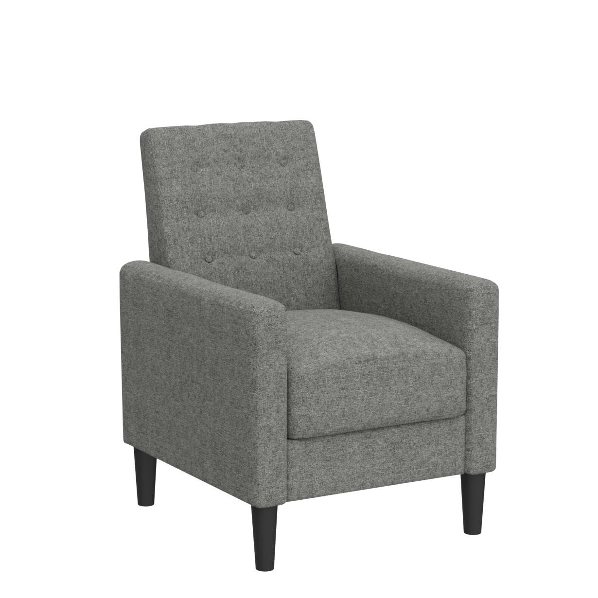 - Yaheetech Grey Modern Recliner Chair Adjustable Reclining Armchair Upholstered Sofa Couch.