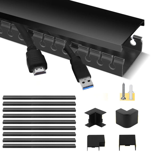 - StaGeek Cable Trunking | 9 Pieces of Cable Management Kit -