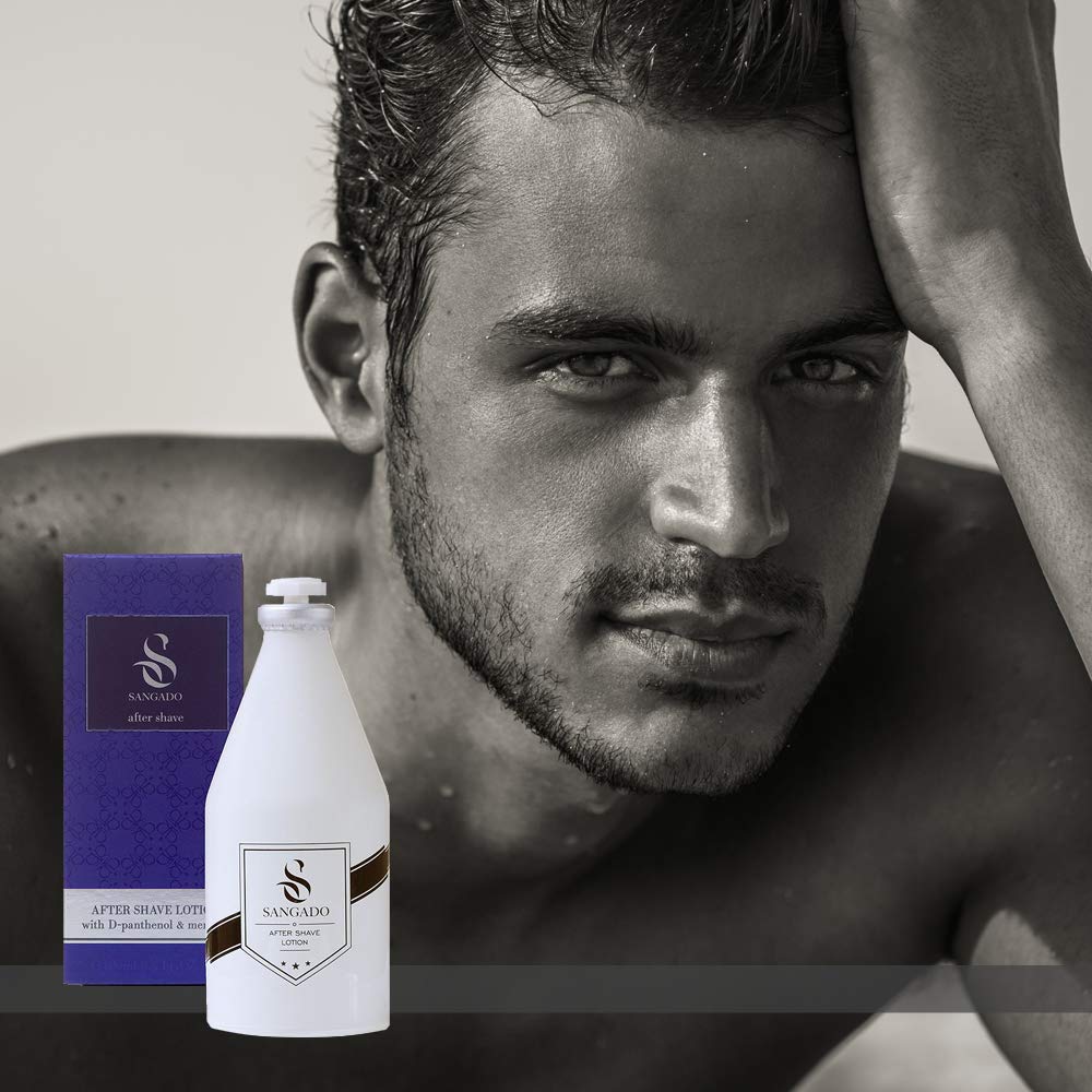 - SANGADO Invincible Aftershave Lotion for Men | Moisturizing | Refreshing -
