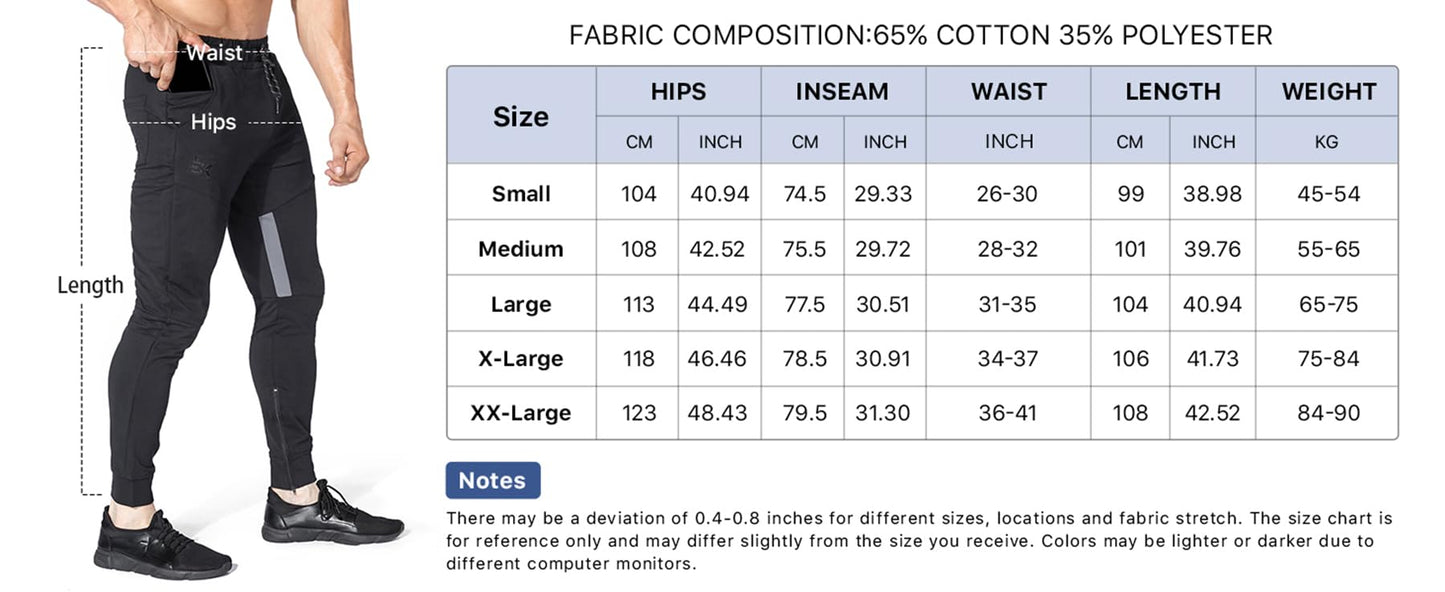 BROKIG Mens Thigh Mesh Gym Joggers Trousers Running Slim Fit Tracksuit Bottoms Sweatpants Men Zip Pockets (S, Dark Grey)