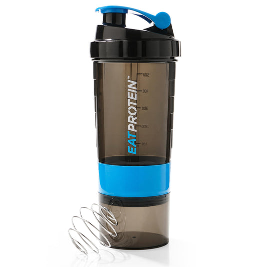 - EatProtein 500ml Protein Shaker Bottle | 2 Detachable Powder Containers -