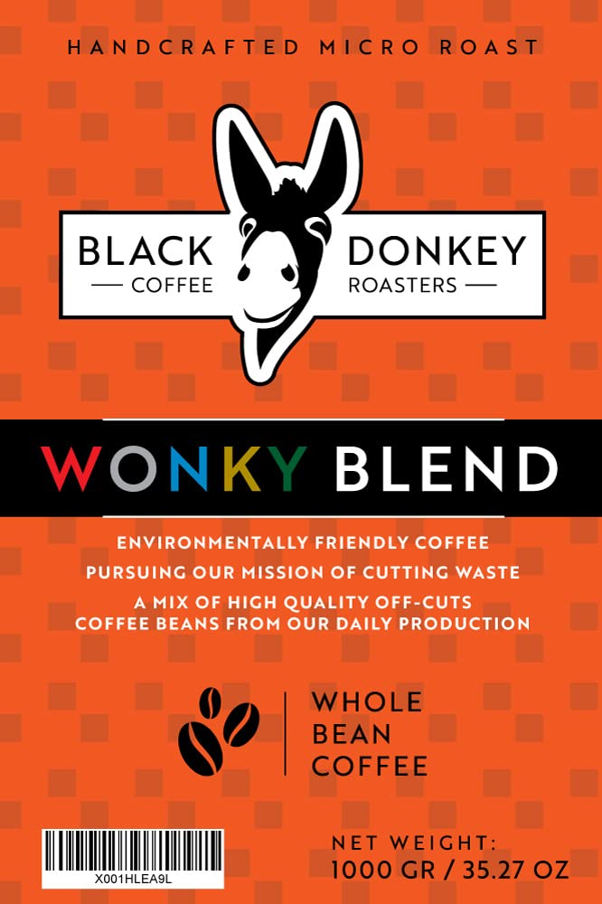 Black Donkey Coffee Roasters - 1KG Whole Coffee Beans (WONKY Blend) | Cutting Waste | A Mix of Our Off-Cuts from Our Daily Production