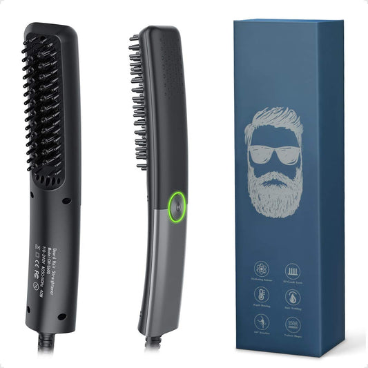 - Lidasen Beard Straightener Combs for Men | Multifunctional Ionic Hair Beard Straightener Brush | Heated Beard Brush -