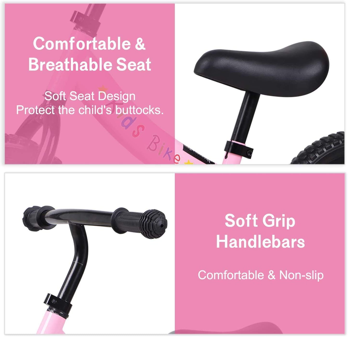 - H.yeed 12" Balance Bike For 2-6 Year Old Girls Boys -