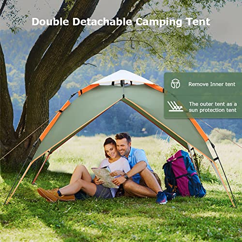 - Gysrevi Camping Tent | 3 Man Instant Pop Up Tent | Waterproof -