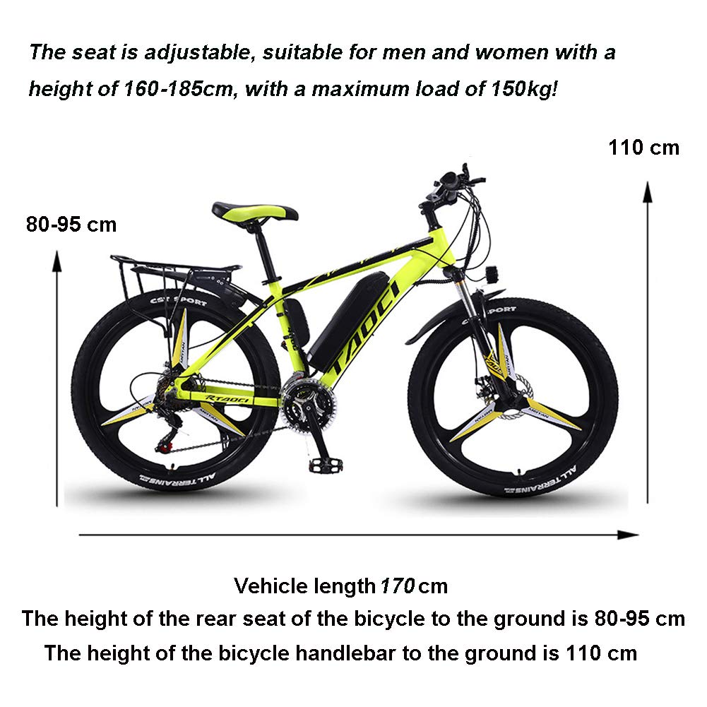 - Hyuhome Electric Bikes | Magnesium Alloy Ebikes Bicycles | All Terrain | 26" 36V 13Ah Removable Lithium-Ion Battery | Mountain Ebike -