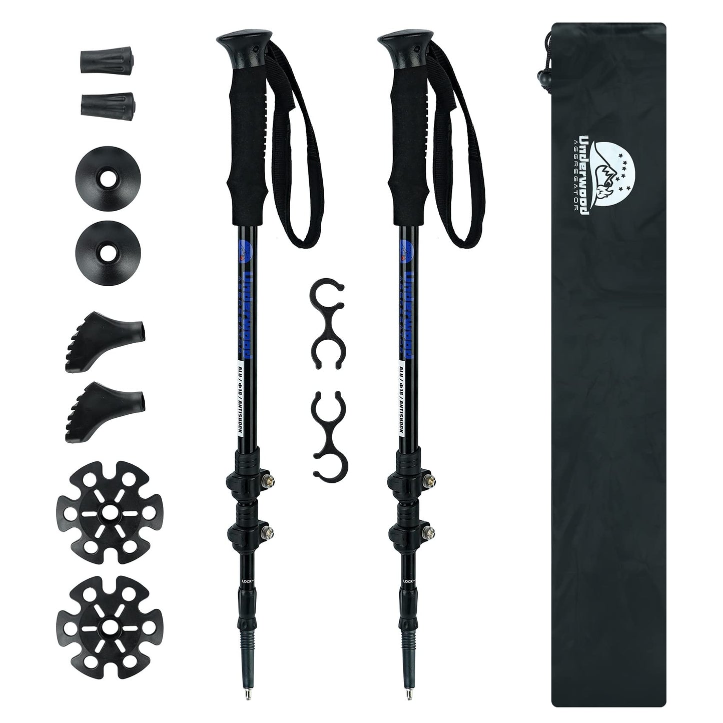 - Underwood-Aggregator Walking Poles | Pack Collapsible Hiking Poles |for Women and Men -