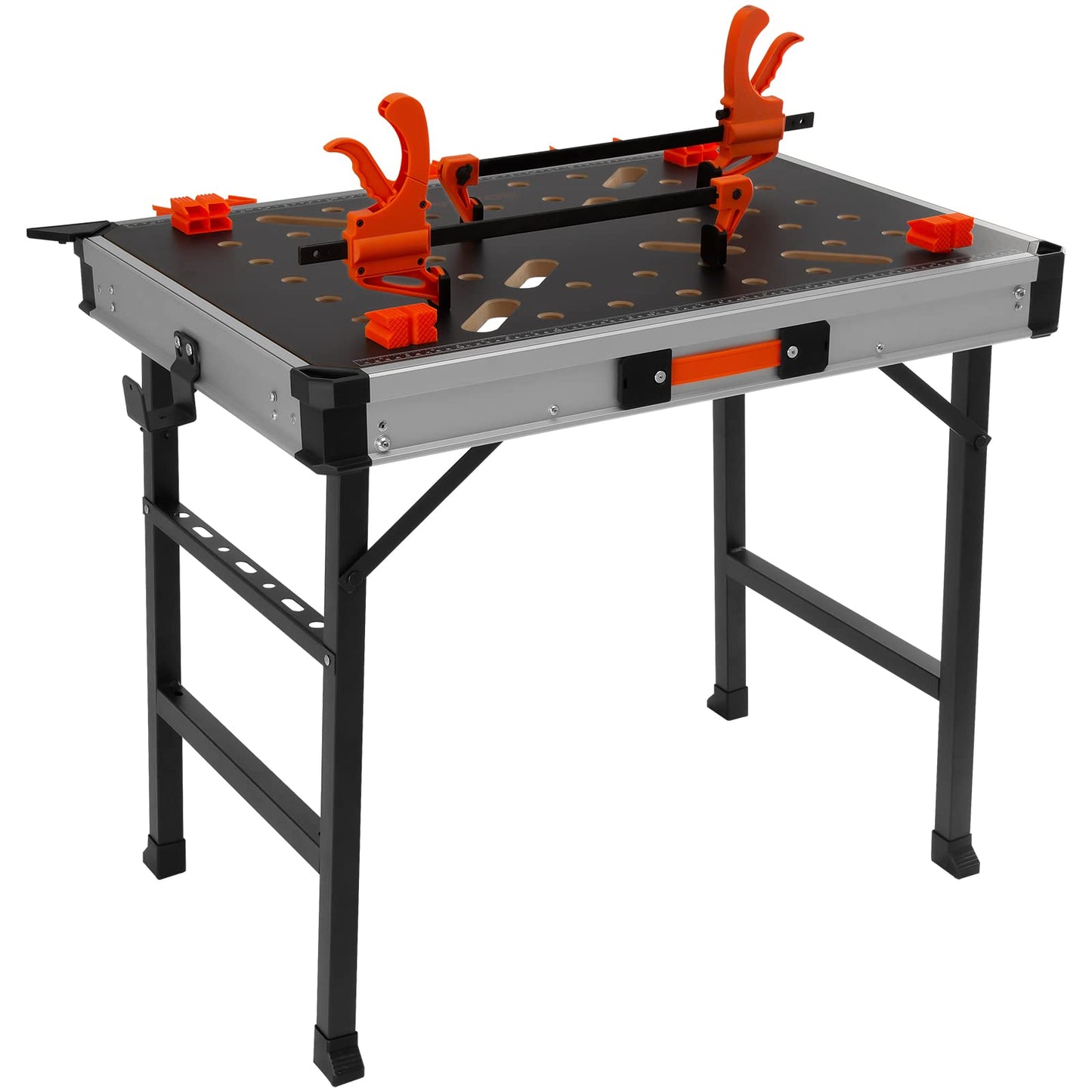 - VEVOR Folding Work Table, 2-in-1 as Sawhorse & Workbench, 1000 lbs Load Capacity -