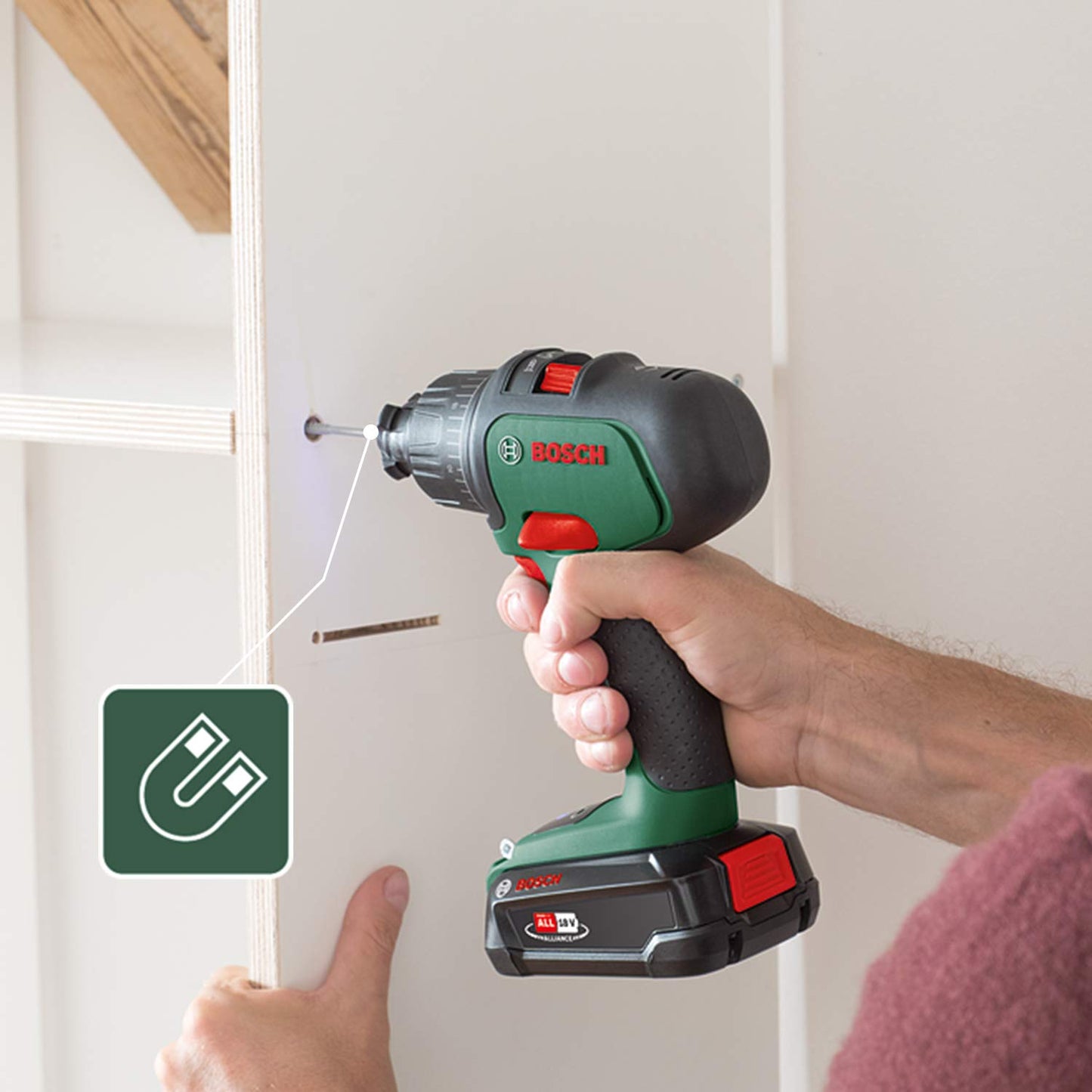 Bosch Cordless Combi Drill AdvancedImpact 18 (2x Batteries, 18 Volt System, in Carrying Case)