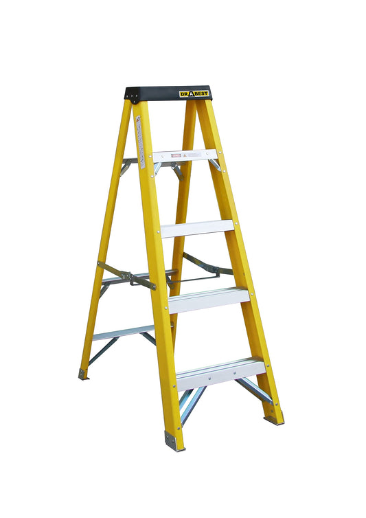 5 TREAD Heavy Duty Fibreglass Step Ladder | Electricians GRP Step Ladder 30,000v