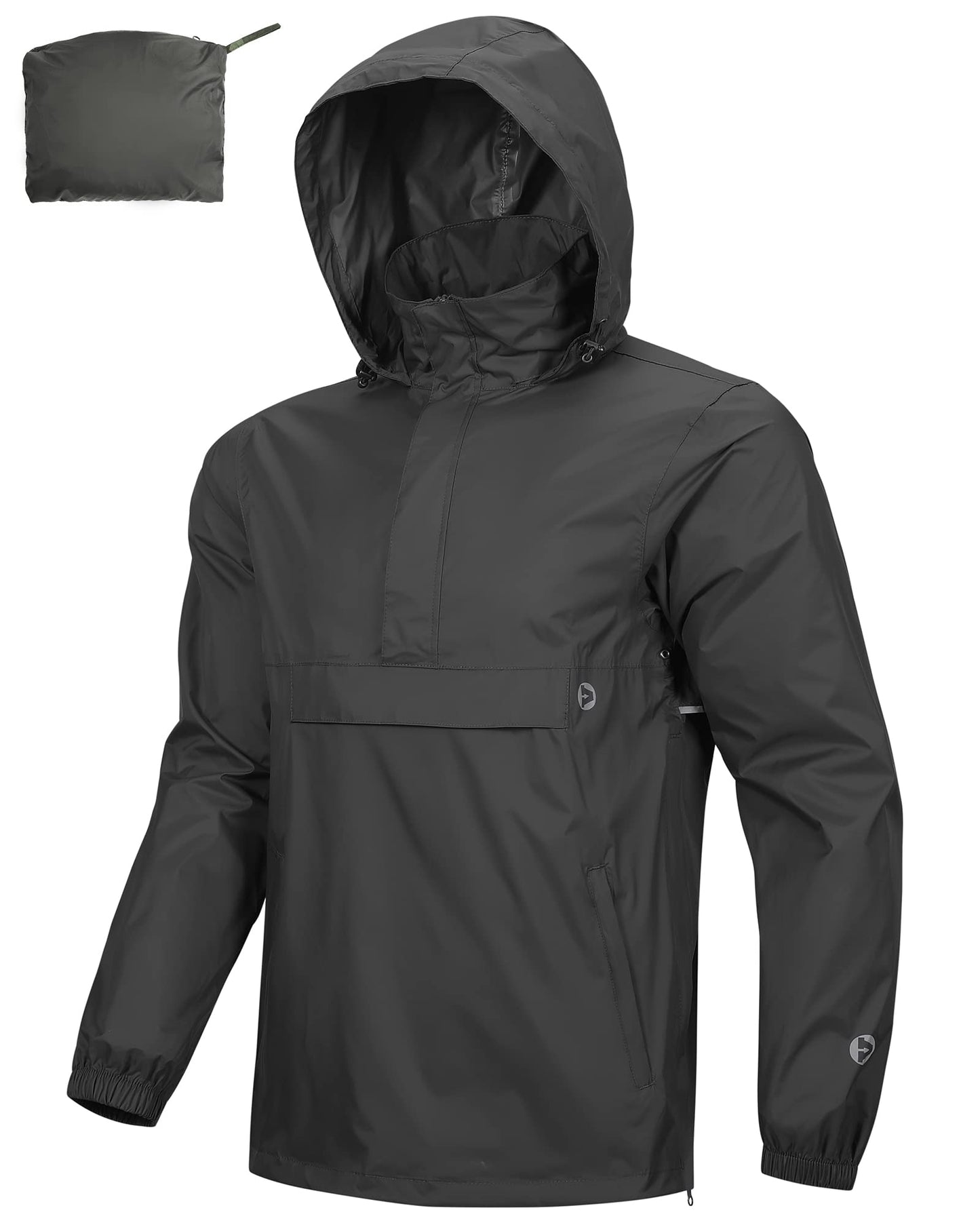 - Outdoor Ventures Rain Jacket | Waterproof Pullover | Lightweight Hooded -
