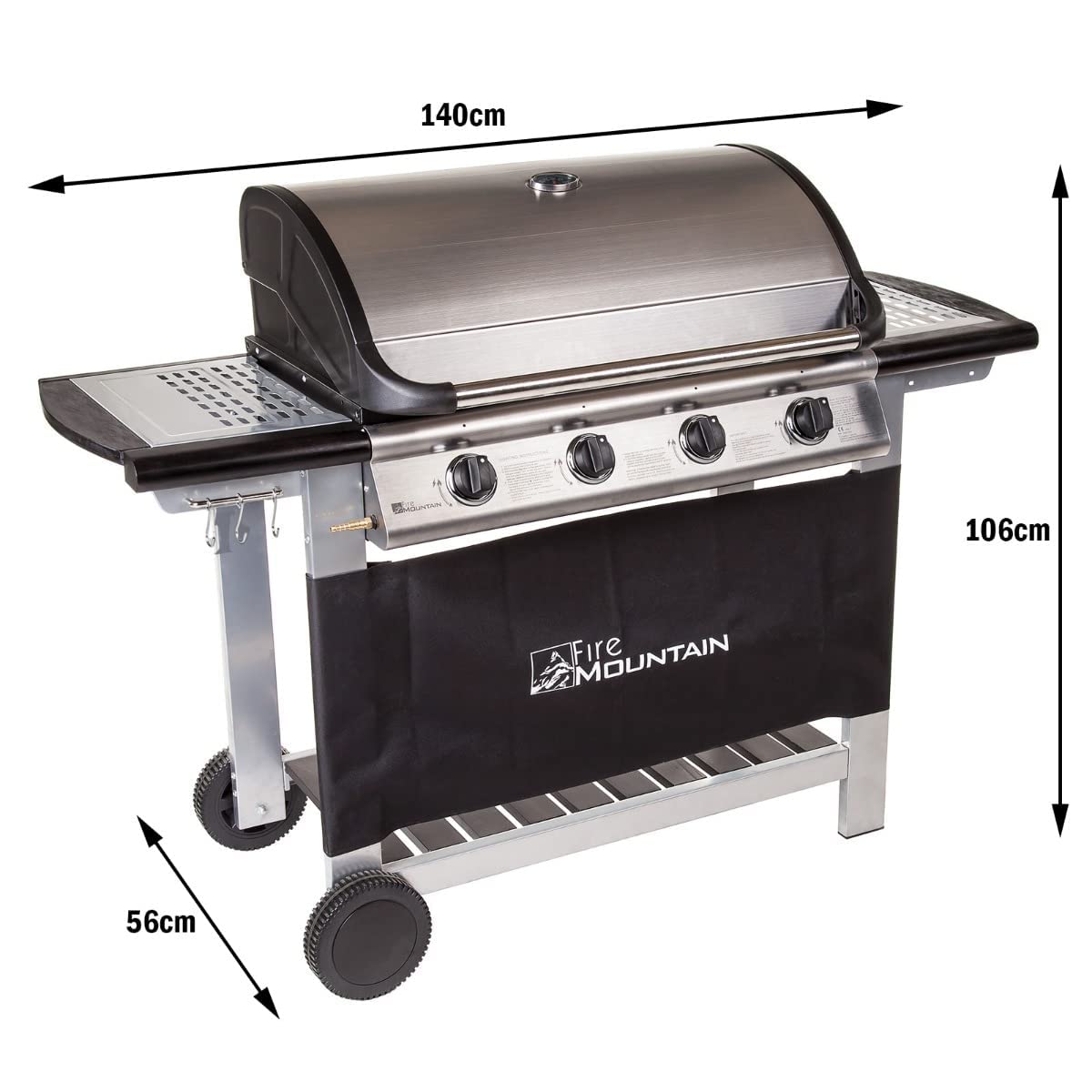 - Fire Mountain 4 Burner Gas BBQ | Large Gas BBQ | Perfect for Larger Gardens -