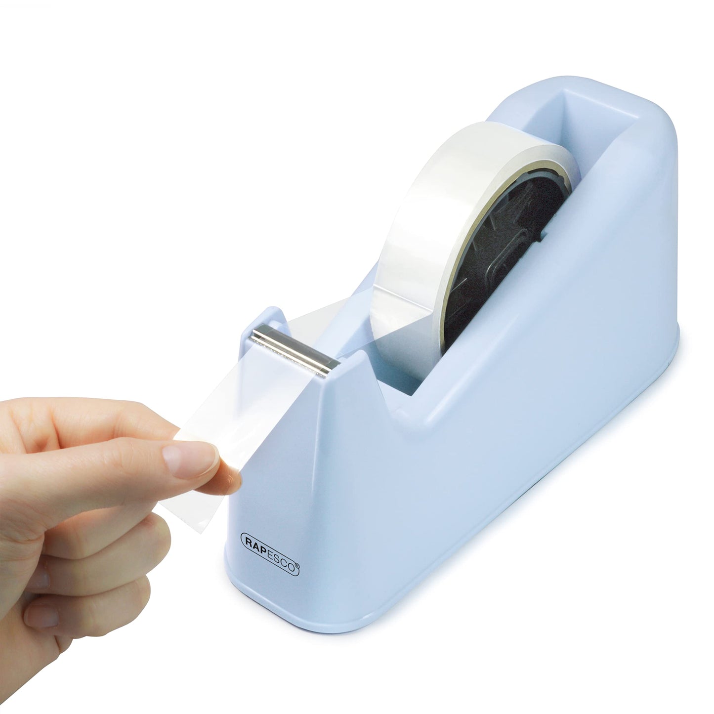 - Rapesco 1488 500 Heavy Duty Tape Dispenser | 2 Tape Rolls | Powder Blue -