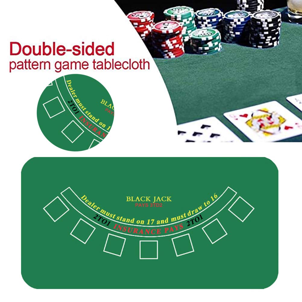 - Prevessel Playing Cards Poker Mat | Portable Rubber Table Top Smooth Surface -